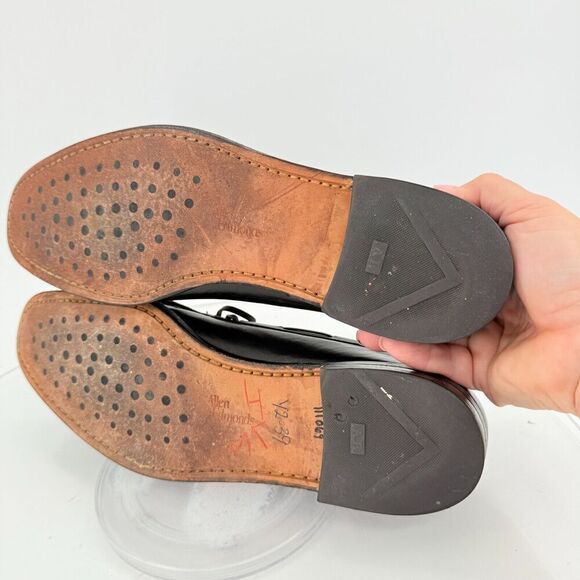 Allen Edmonds Alton Loafers Men's Size 11.5 B Black Leather Kittie Bow Tie  Shoe - Picture 12 of 16